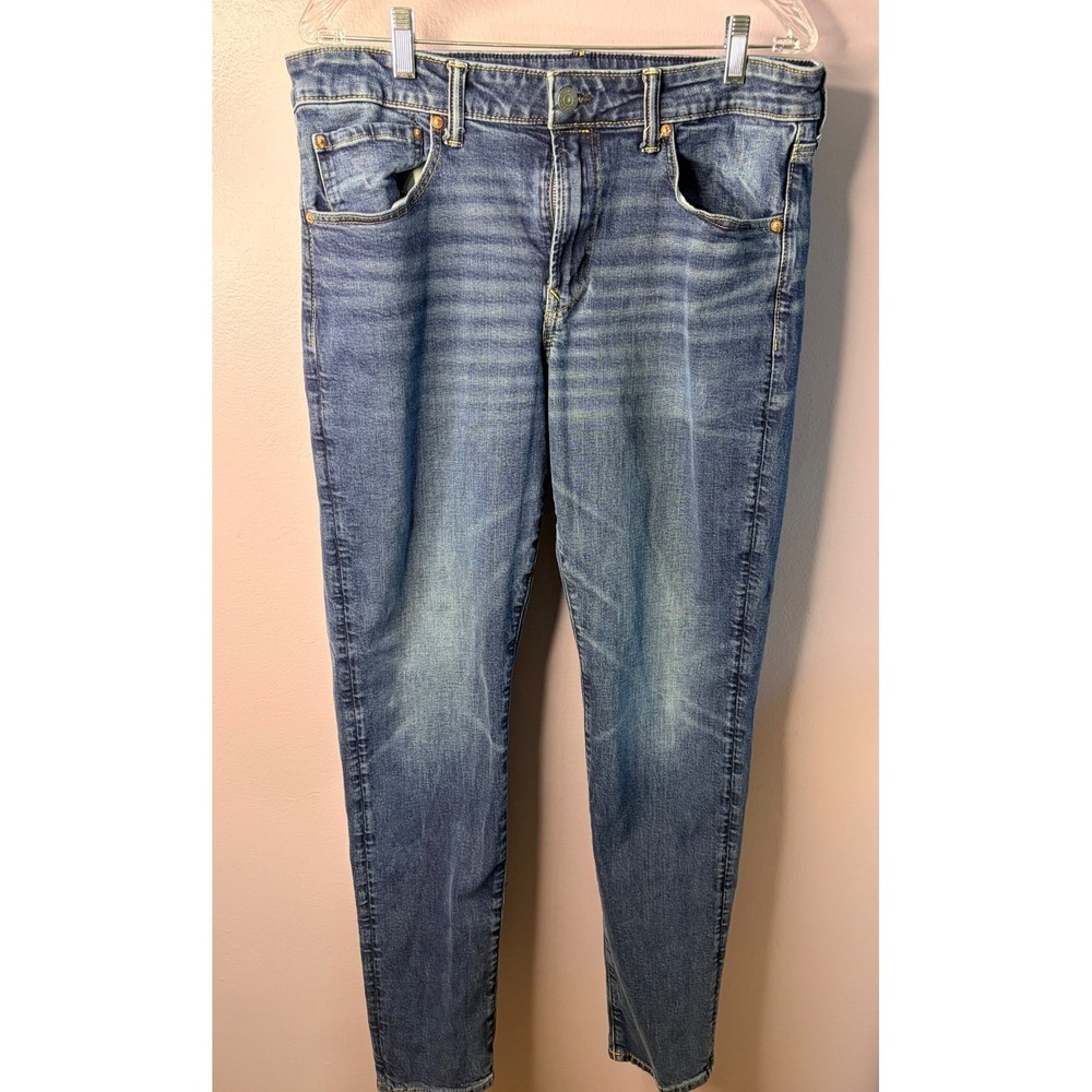 American Eagle Air FLEX+ Stretch Original Straight Denim Jeans Men's 34 X 34
